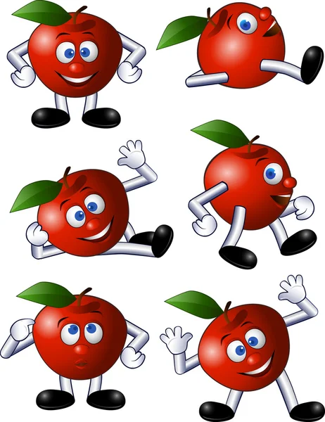 Apple personnage de dessin animé — Image vectorielle