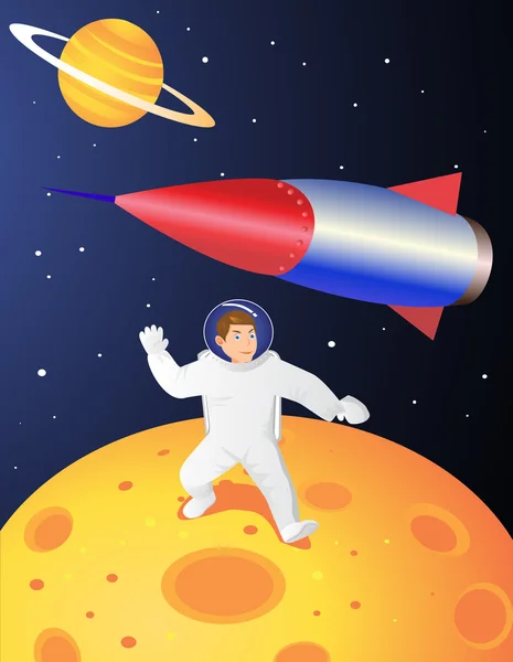 Astronaut karton vector — Stockvector