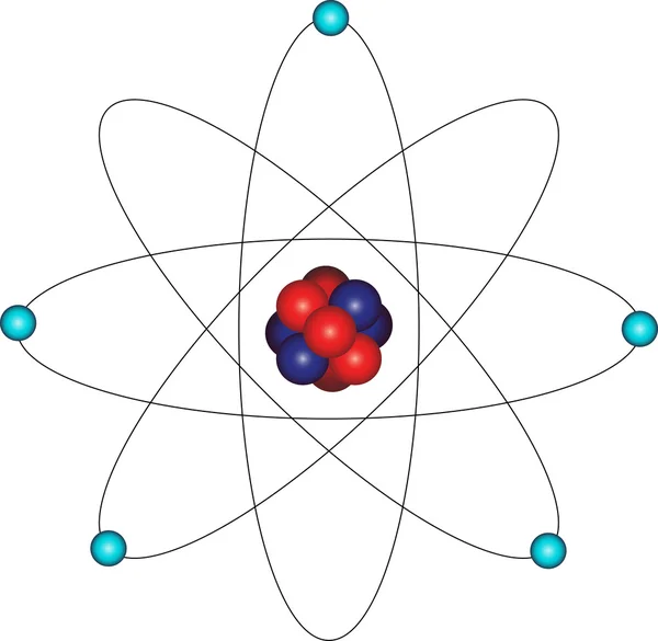 Atoom en elektron orbitale — Stockvector