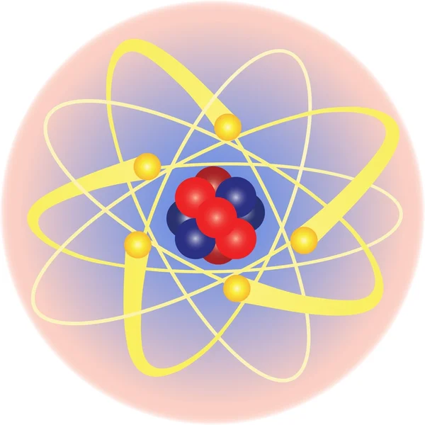 Atomo ed elettrone orbitale — Vettoriale Stock