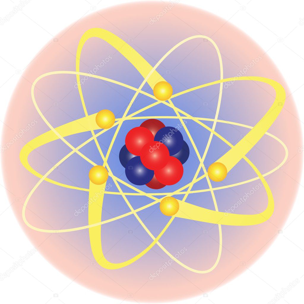 Atom and electron orbital