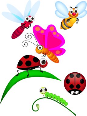 Cute Insect cartoon clipart