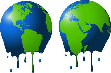 Earth melted, clipart