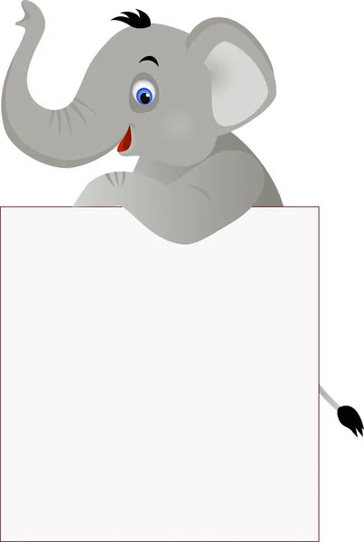 Слон і порожній знак — стоковий вектор