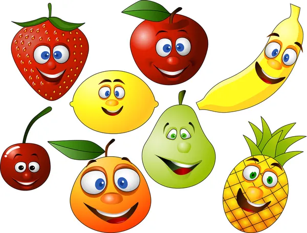Carattere di frutta — Vettoriale Stock