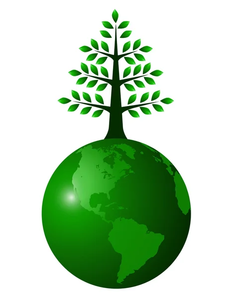 녹색 지구 — 스톡 벡터