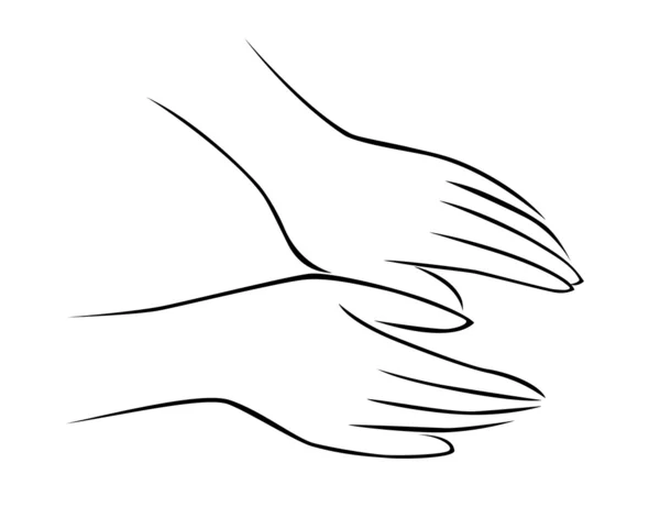 Handmassage — Stockvektor