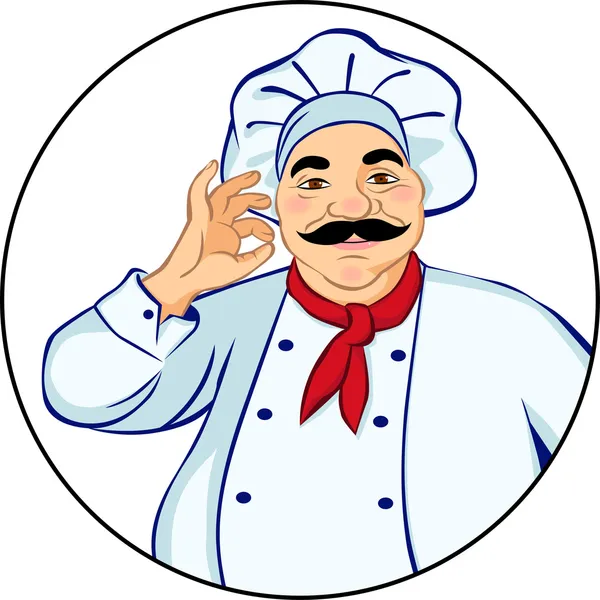 Lachende chef-kok — Stockvector