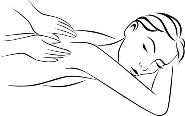 Spa & massage behandling — Stock vektor