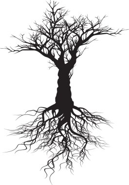 Tree silhouette illustration clipart