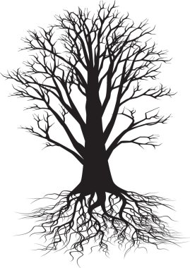 Tree silhouette illustration clipart