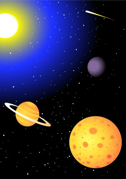Ilustración de planetas — Vector de stock