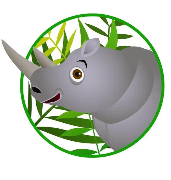 Rhino karikatür — Stok Vektör