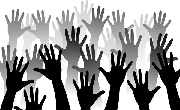 Rise hands — Stock Vector