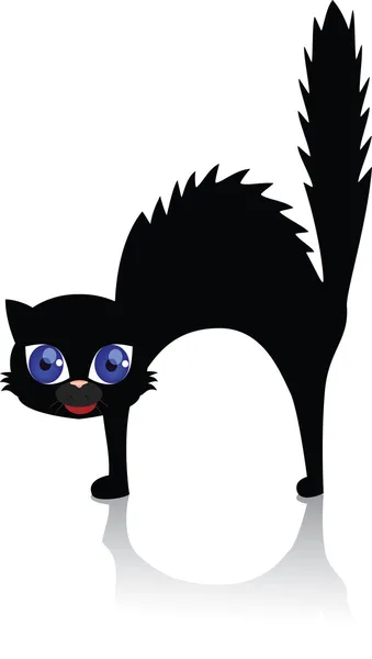 Scarry gatto nero — Vettoriale Stock