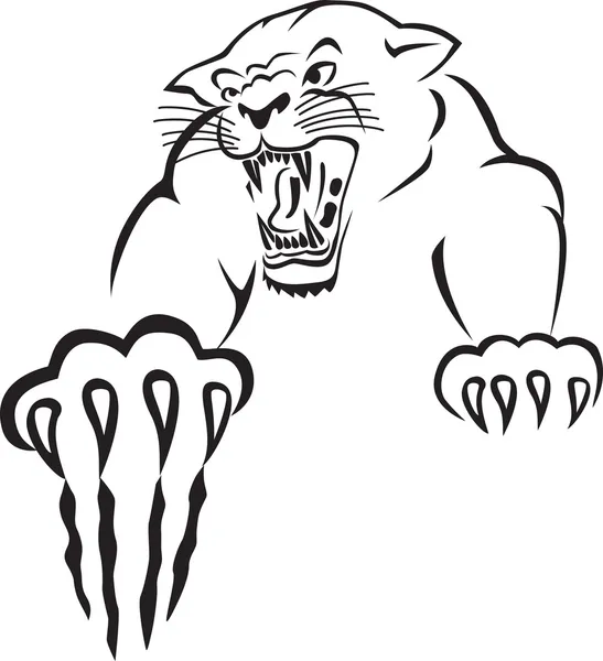 Tiger tribal tattoo — Stock vektor