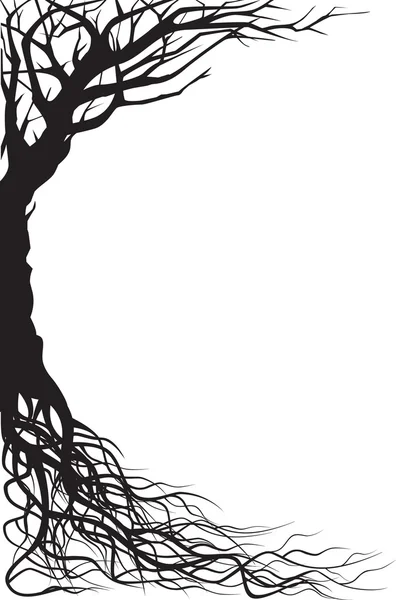 Ilustración de silueta de árbol — Archivo Imágenes Vectoriales