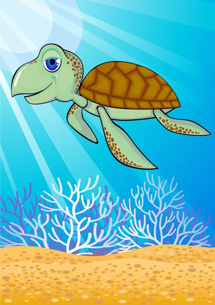 Schildkrötenzeichentrick — Stockvektor