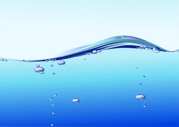 Splashing blue water — Stock Vector