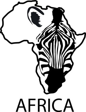 Zebra silhouette clipart