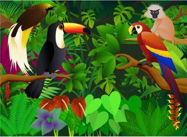 Animal in the forest clipart