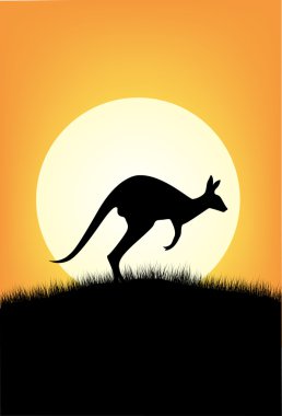 kanguru siluet
