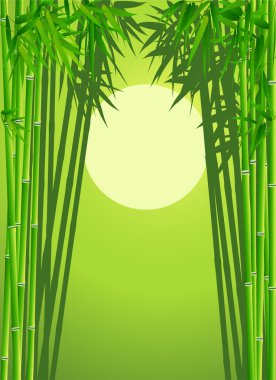 Bamboo tree background clipart