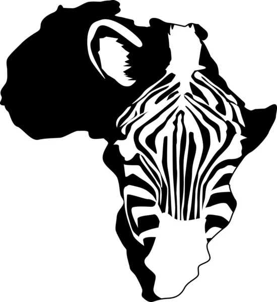 Zebra silhouet — Stockvector