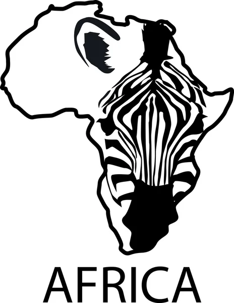 Silhouette zebra — Vettoriale Stock