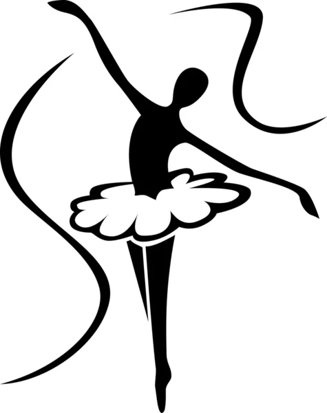 Umělecké balerína tanečnice ilustrace — Stockový vektor