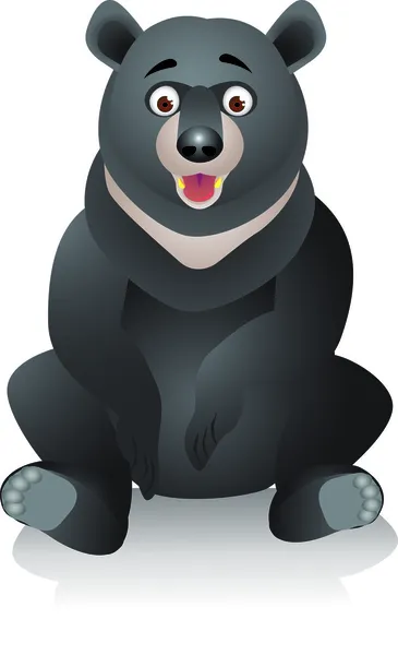 Ilustrace černý medvěd — Stockový vektor