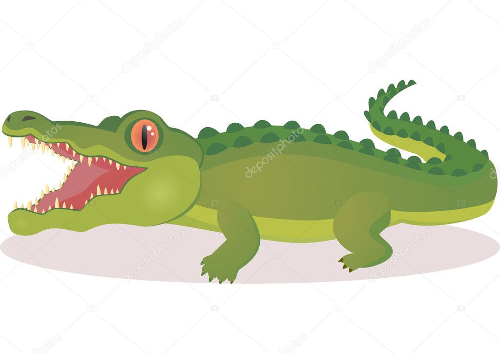 Crocodile cartoon — Stock Vector © dagadu #5588965