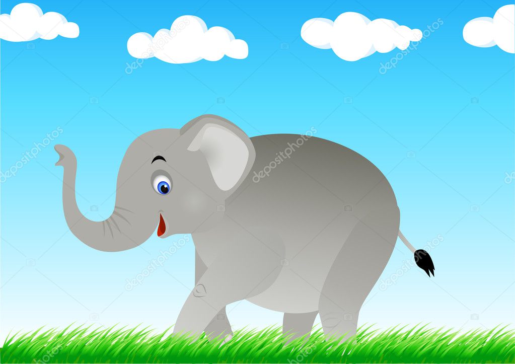 Elephant cartoon Stock Vector Image by ©dagadu #5590702