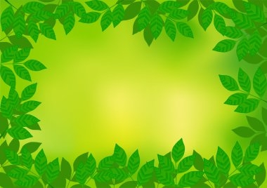 Spring leaf frame clipart