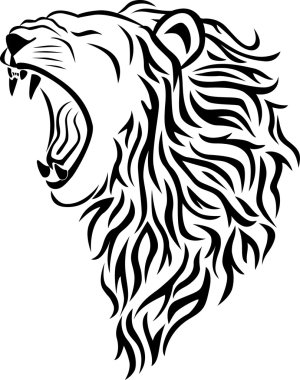 Lion tattoo clipart