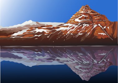 Beautiful mountain background clipart