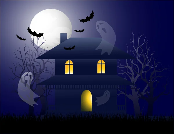 stock vector Haunted house