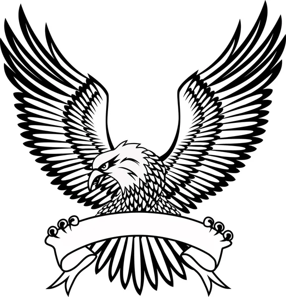 Águila con emblema — Archivo Imágenes Vectoriales