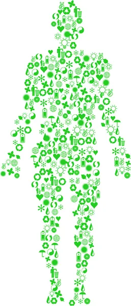 Зеленый человек — стоковый вектор