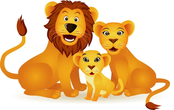 Лев сім'ї — стоковий вектор