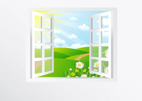Open venster — Stockvector