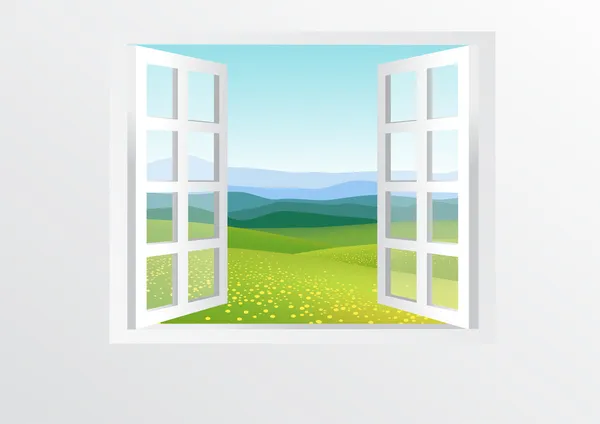Открыть окно — стоковый вектор