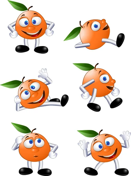 オレンジ色の果物の文字 — ストックベクタ
