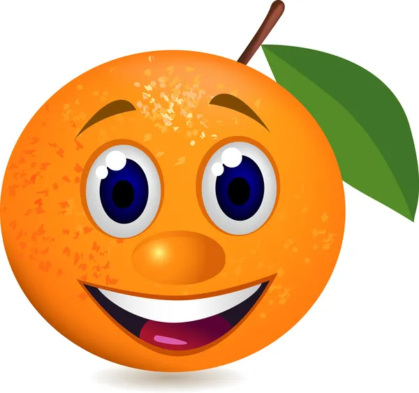 Carácter de fruta naranja — Vector de stock