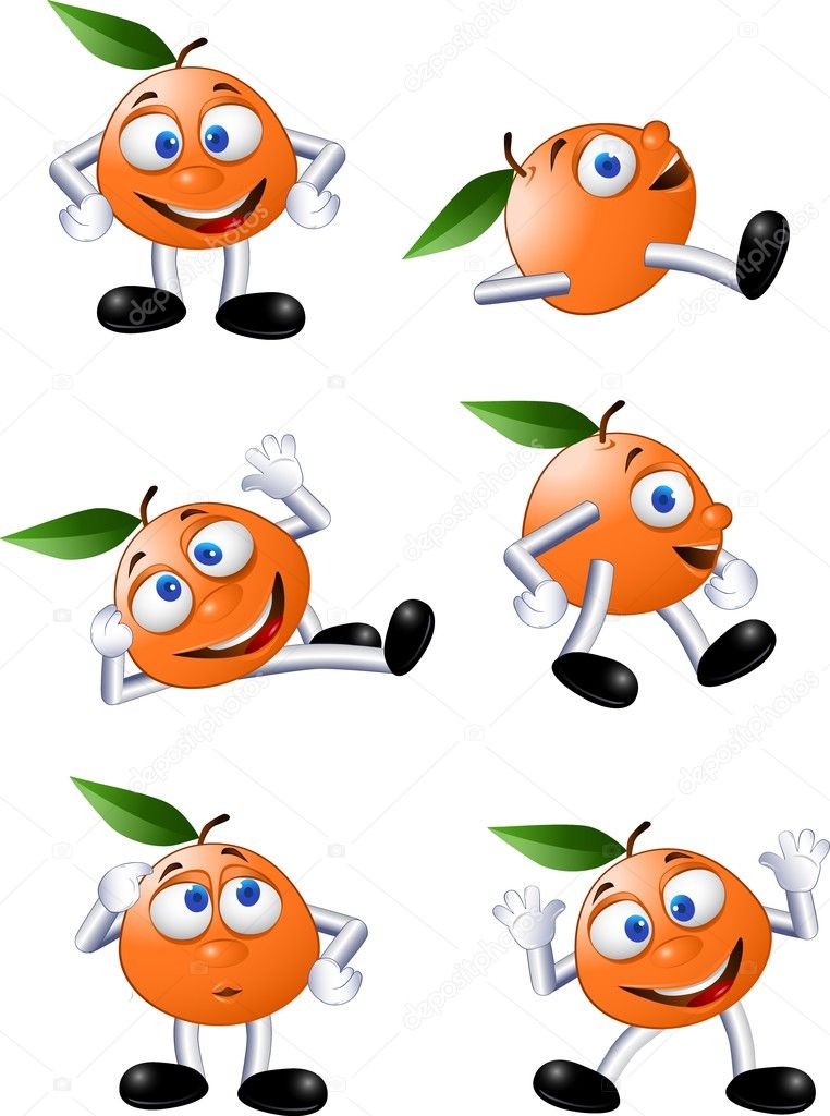 Orange fruit character
