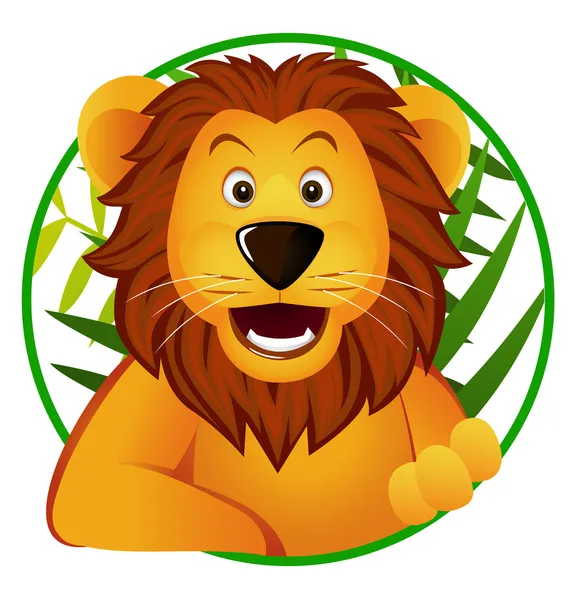 Aranyos oroszlán rajzfilm — Stock Vector