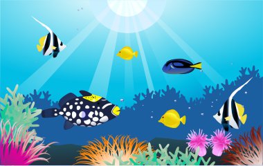 Sea life illustration clipart