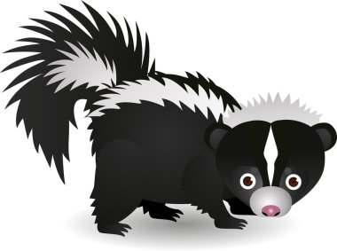 Skunk cartoon clipart