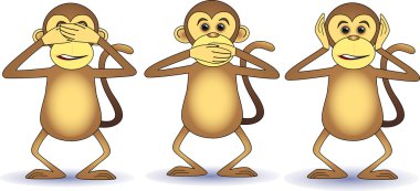 See no evil, hear no evil, speak no evil clipart