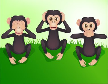 See no evil, hear no evil, speak no evil clipart